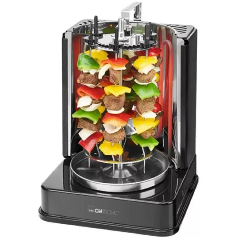 Електрогриль Clatronic DVG 3686 : рівномірне приготування з обертальним механізмом